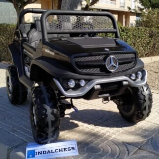 Mercedes-Benz UNIMOG 12V BUGGY 4X4 PARA NIÑOS, Negro, 4 X MOTORES, 2 plazas, RC - INDA261-LEG6950229